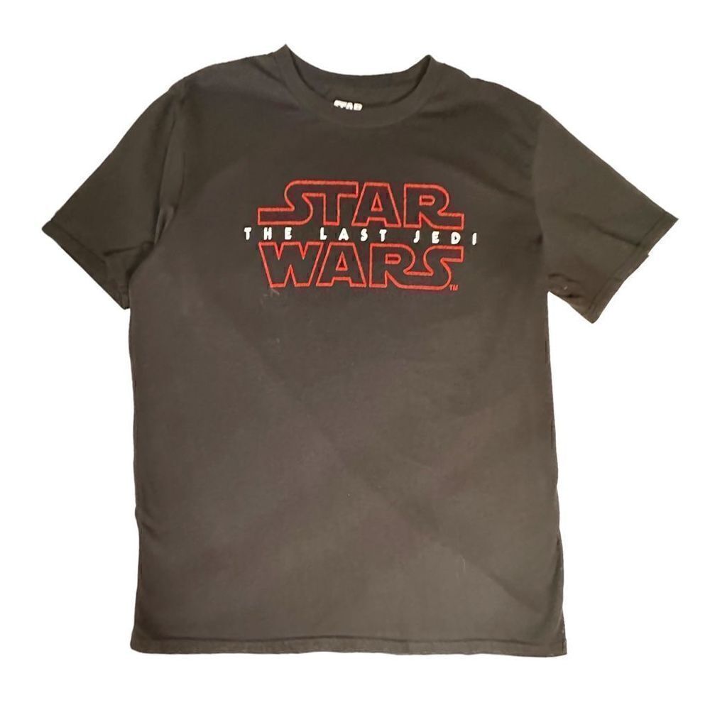Star Wars The Last Jedi T-shirt black with red men’s size large EUC